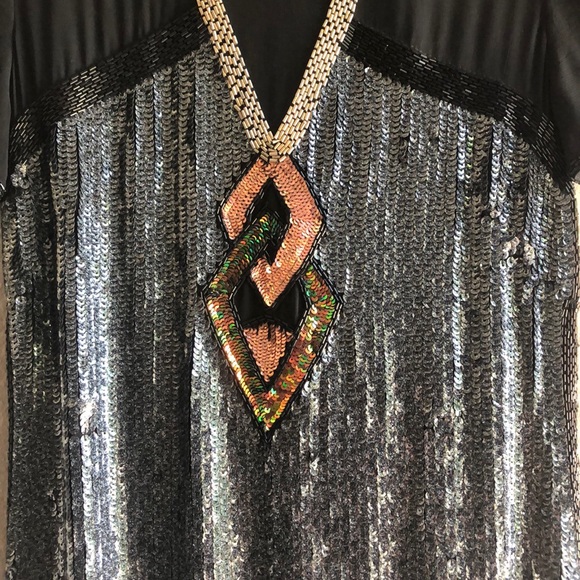 French connection sequined Art Deco dress - Picture 4 of 5